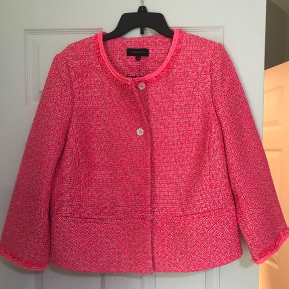 Hot Pink Tweed Suit Jacket - NEW - Picture 3 of 4